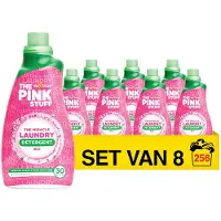 The Pink Stuff Aanbieding: Vloeibaar Wasmiddel Bio 960 ml (8 flessen - 256 wasbeurten)