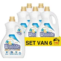 Woolite Aanbieding: Vloeibaar Wasmiddel Wit 1,9 liter (6 flessen - 192 wasbeurten)