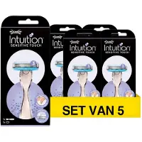 Wilkinson Aanbieding: Intuition Sensitive Touch scheersysteem + 1 mesje (5 stuks)