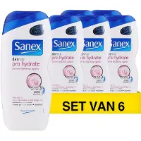 Sanex Aanbieding: Dermo Pro Hydrate Douchegel (6 flessen - 250 ml)