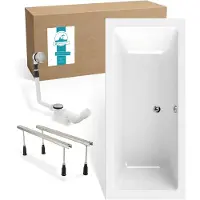 Calmwaters Modern Select - Badkuip - 180 x 80 cm - Set badkuipvoeten