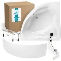 Calmwaters Original - Badkuip - 140 x 140 cm - Set Schort