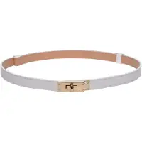 Isabella Rhea Wit Rundleer Riem