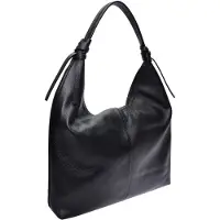 Roberta M Zwart Rundleer Tas