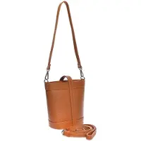 Anna Luchini Brown Rundleer Tas