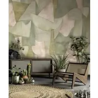 Overig Fotobehang Smart Art Gallery 47340 - Groen - Beige - Olijf - Grijs-groen - 3,40m X 265cm