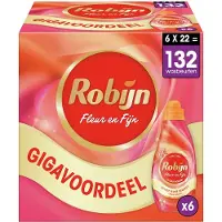 Robijn Specials Fleur & Fijn Vloeibaar Wasmiddel - Voordeelverpakking - 6 x 22 Wasbeurten