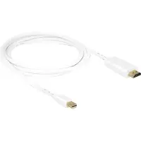 DeLOCK Premium Mini DisplayPort 1.1a naar HDMI 1.3 kabel (Full HD 1080p) / wit - 2 meter