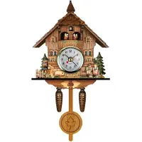 Gistuch Wandklok van antiek hout, retro-stijl, geschikt om op te hangen in de woonkamer, voor decoratie in huis