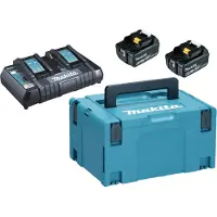 Makita Energy 198077-8 2x Bl1860b+dc18rd Oplader En Batterij