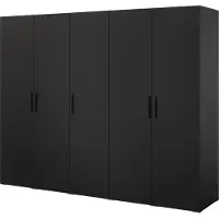 Mzm24 Napoli 5D 250 kast met deuren, zwart (met zwarte of gouden handgrepen)