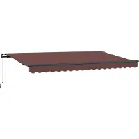 vidaXL Uitschuifbare luifel Bruin 400 x 200 cm Stof