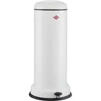 Wesco Big Baseboy Prullenbak met Soft Close | 30 Liter | Metaal - Mat wit | Pedaalemmer