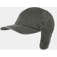 Hatland Trick - Verweerd katoenen pet met oorflap - Olijf groen - Assorti - XL