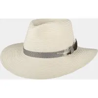 Hatland DiMarco - Stijlvolle toyo hoed - Naturel - Assorti - M