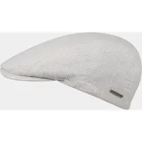 Hatland Dante - Gestreept linnen flatcap - Beige - Assorti - S