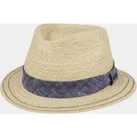 Hatland Barbeau - Duurzame stro hoed - Naturel - Assorti - XL