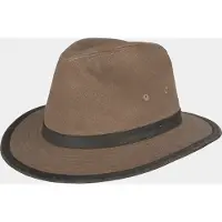 Hatland Donoven - Katoenen fedora hoed - Bruin - Assorti - L