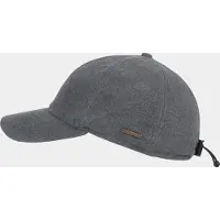 Hatland Lenox - Wollen baseball cap met oorflap - Licht grijs - Assorti - S/M