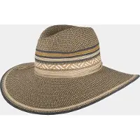 Hatland Destiny - Sierlijke toyo hoed - Marine blauw - Assorti - One size