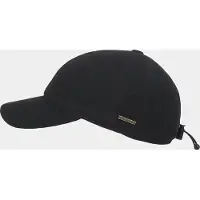 Hatland Lenox - Wollen baseball cap met oorflap - Zwart - Assorti - L/XL