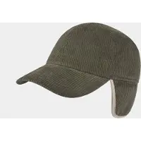 Hatland Dream - Corduroy baseball cap met oorflappen - Olijf groen - Assorti - M