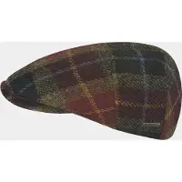 Hatland Diomar - Harris Tweed flatcap - Bordeaux rood - Assorti - S
