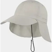 Hatland Dean - Baseball cap met lange klep en nekflap - Licht grijs - Assorti - S/M