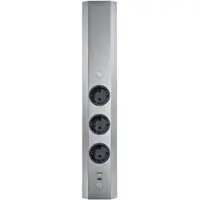 Thebo Energie-stopcontact ST 3081/3 USB A+C, uitgevoerd in roestvrij staal, met 3 stopcontacten en een USB A+C oplaadstation / meerwegstekker / hoekstopcontact