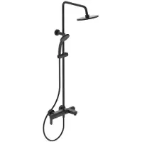 Ideal standard Cerafine O - Doucheset incl. badkraan, 20 cm, 1-jet, zwart BC525XG