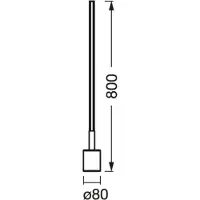 Osram SMART+ WiFi LED vloerlamp CORNER SLIM, zwart RGB CCT dimbaar, zwart, Woon-/ Eetkamer, Aluminium, Modern