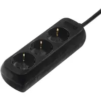 Hama stekkerdoos 3-voudig zwart per 10 stuks