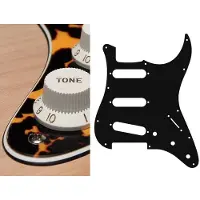 Boston ST-313-WCY pickguard, Stallion, standard, SSS, 3 pot holes, 3-5 switch, 3 ply, wild cat yellow