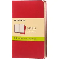 Moleskine Cahier Journals - Large - Blanco - Rood - set van 3