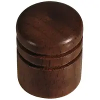 Boston KWW-360 Houten Dome Knop - Walnoot Met 2 Ringen, 15x18mm