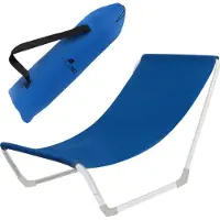 MT MALATEC Strandstoel - opvouwbaar - lichtgewicht - draagbaar - blauw - 95 x 60 x 45 cm