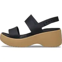 Crocs Sandaal beige / zwart gemêleerd
