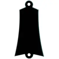 Boston LRC-36-B truss rod cover, black, 2 ply, black - white
