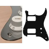 Boston ST-231-MC pickguard, Stallion, HH, 2 pot holes, toggle switch, 2 ply, mirror chrome