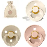 BIBS spenen T2 met speenzakje | Ivory, Vanilla, Blush | 6 tot 18 maanden