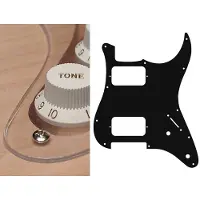 Boston ST-132-TR pickguard, Stallion, HH, 2 pot holes, 3-5 switch, 1 ply, transparent