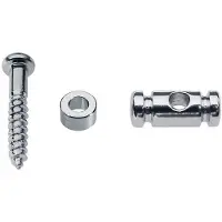 Boston SH-8-C Snarenhouder - Cilinder Model, Chroom, Inclusief Spacer en Schroef