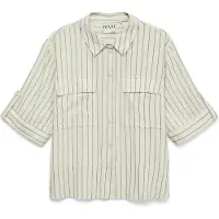 Vero Moda Blouse 'AWRYDER FABIANA' donkergrijs / wit