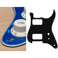 Boston ST-331-PBU pickguard, Stallion, HH, 2 pot holes, toggle switch, 3 ply, pearl blue