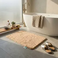 Floordirekt Badmat - Sky Soft - Douchemat - Anti-Slip - Beige - 70 x 120 cm