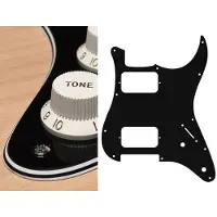Boston ST-432-B pickguard, Stallion, HH, 2 pot holes, 3-5 switch, 4 ply, black