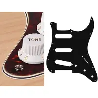 Boston ST-413-TI pickguard, Stallion, standard, SSS, 3 pot holes, 3-5 switch, 4 ply, tortoise intense