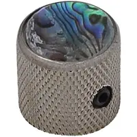 Boston KBN-237 Dome Knoop met Abalone Inleg - Zwart Nikkel 18x18mm