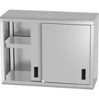 Hendi Wandmontagekast – Gelast – Schuifdeuren – Roestvast staal – 800x300x600 mm