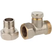 Kirchhoff Radiateurschroefaansluiting, vernikkeld, doorgang, afsluitbaar - 988532125